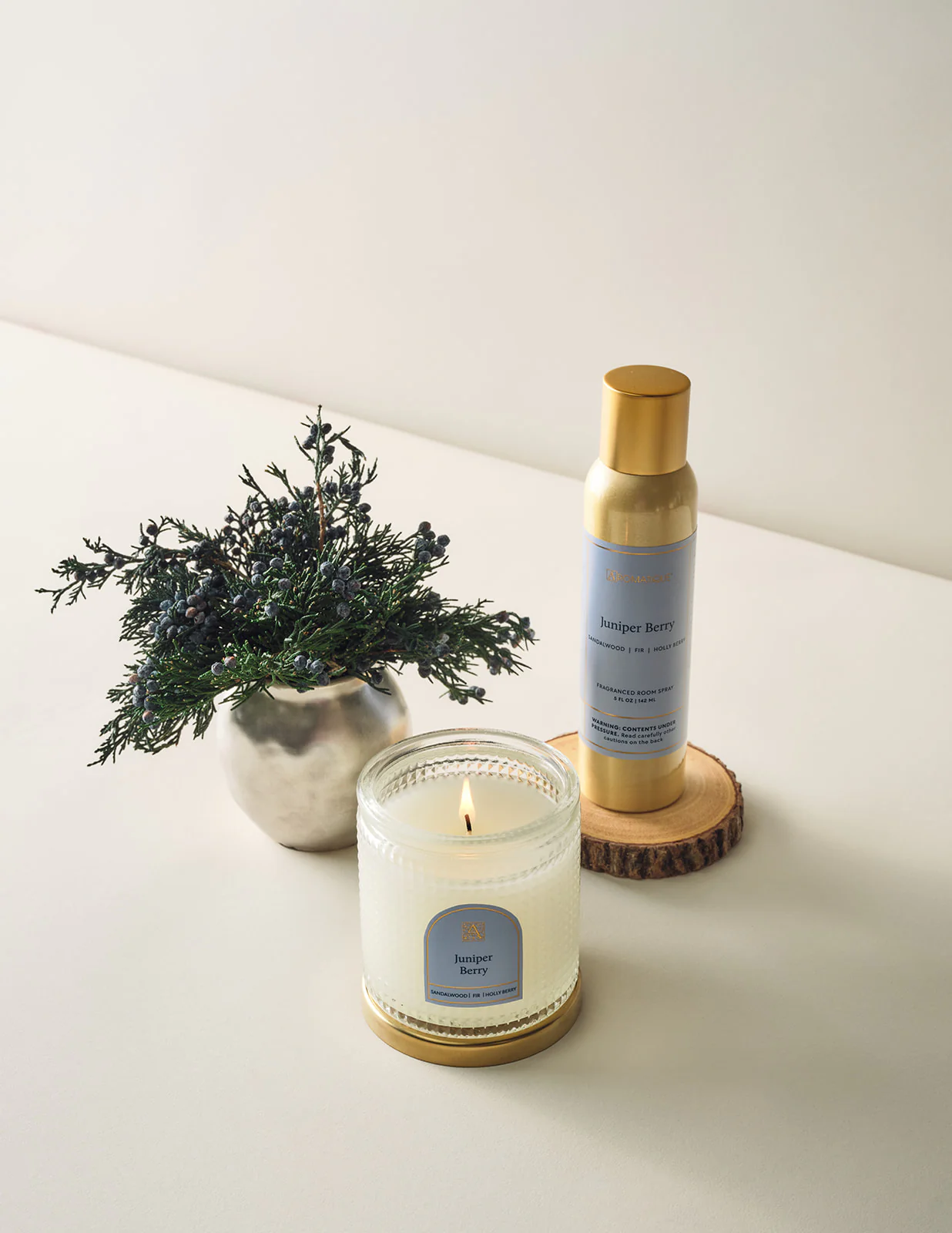 Juniper Berry - Textured Glass Candle - Image 2